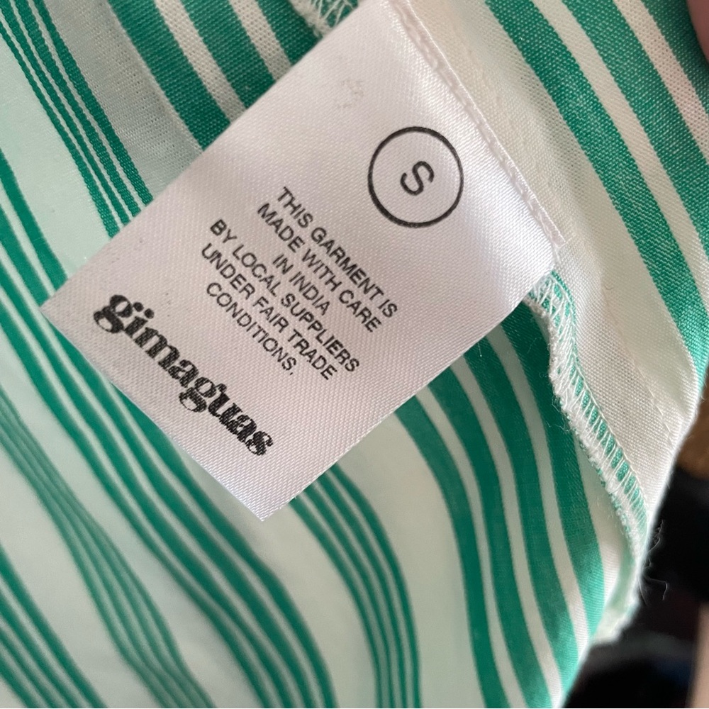 Gimaguas Teal Striped Shirt Teal and White Striped Swim Cover Up - Picture 7 of 10